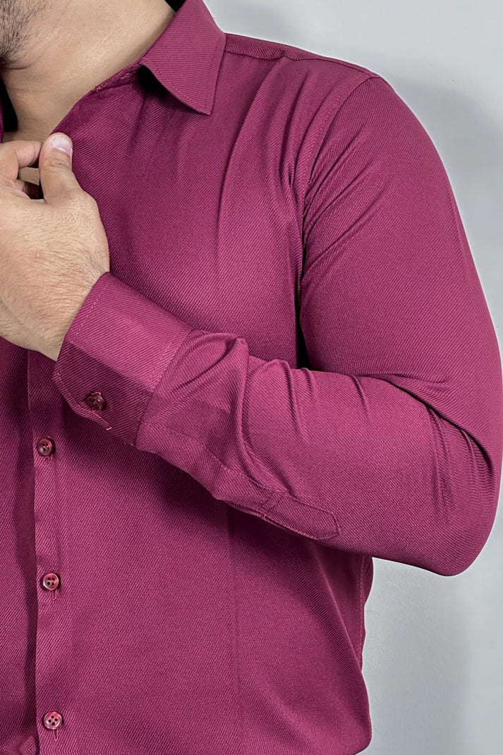 Maroon Colour Cross Formal Shirt – Premium Quality